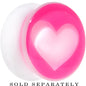 20mm White Pink Acrylic Adoring Heart Saddle Plug