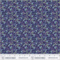 Navy Flowerbed Midnight Blooms Cotton 44"/45" Fabric Per Yard