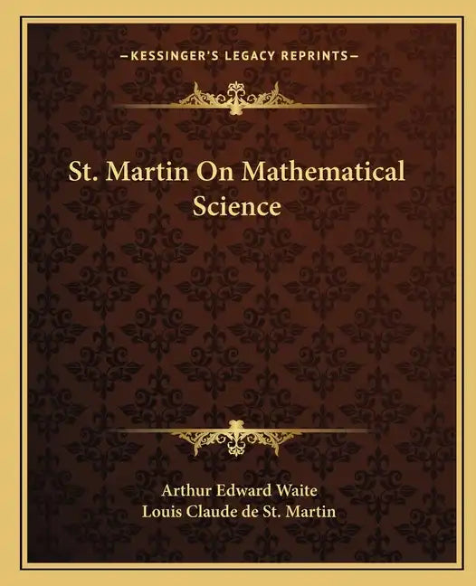 St. Martin on Mathematical Science - Paperback