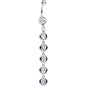 Clear Gem Pretty Skinny Line Drop Dangle Belly Ring