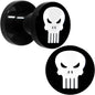 4G Black PVD Licensed The Punisher Logo Screw Fit Plug Set