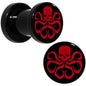 2G Black Acrylic Licensed Hydra Logo Screw Fit Plug Set