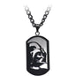 Licensed Black IP Star Wars Darth Vader Dog Tag Pendant Necklace