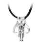Licensed Steel Star Wars 3D Mandalorian Symbol Pendant Necklace