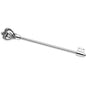 14G 925 Sterling Silver Clear Heart Key Industrial Barbell 32mm