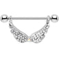 14G Mystical Gemmed Angel Wings Dangle Nipple Shield 24mm