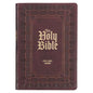 KJV Holy Bible, Super Giant Print Faux Leather Red Letter Edition - Ribbon Marker, King James Version, Burgundy - Leather