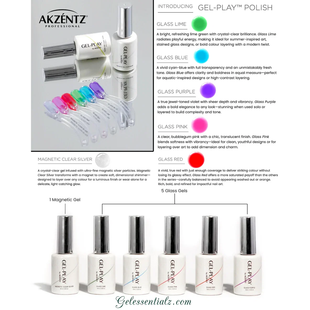 Akzentz - Gel Play Glass Pink, 10ml