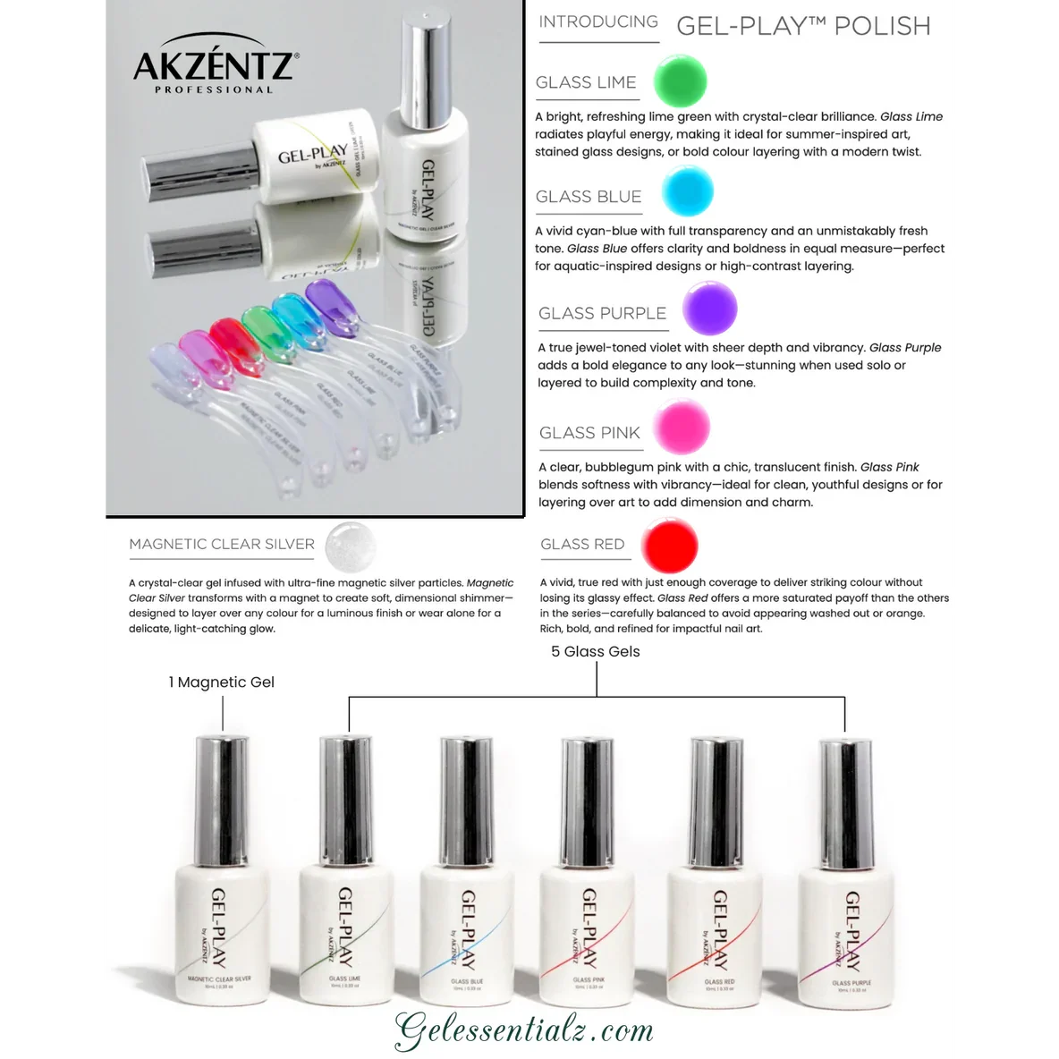 Akzentz - Gel Play Glass Lime, 10ml