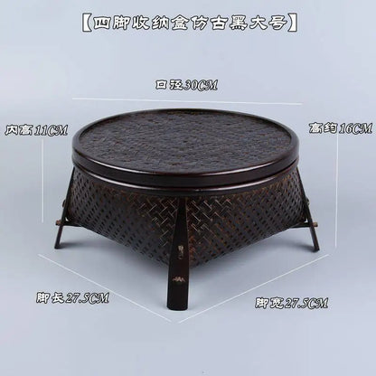 Bamboo & Lacquer Tea Set Storage Box – Chinese Tea Organizer
