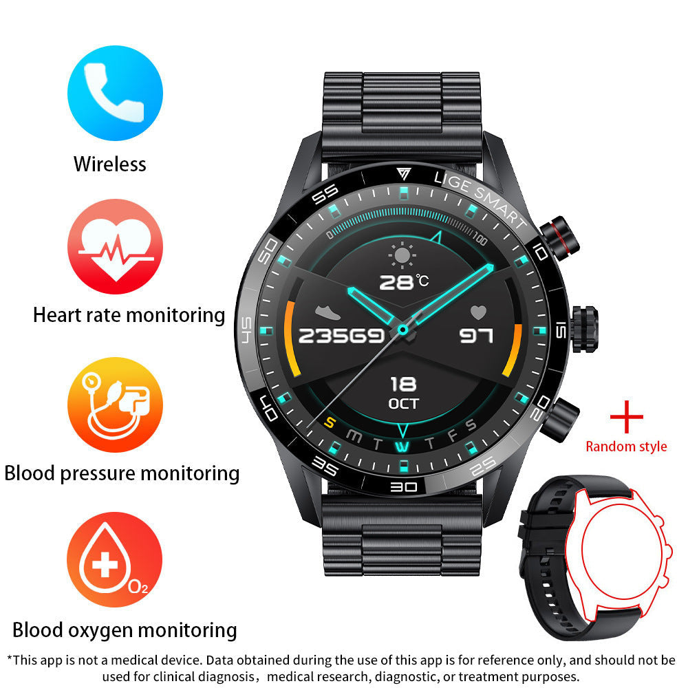 Multifunctional Bluetooth Smartwatch For Men With Blood Pressure And Heart Rate Monitoring