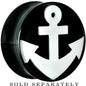 20mm Black Acrylic Drop the White Anchor Saddle Plug