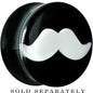 18mm Black Acrylic White Mustache Saddle Plug