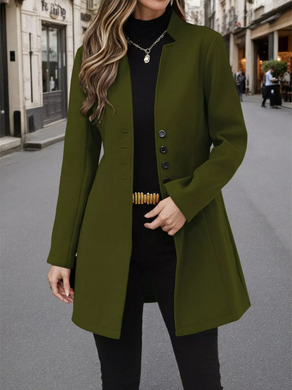 Button Up Long Sleeve Coat