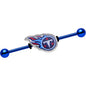 Officially Licensed Tennessee Titans Logo Industrial Barbell 38mm
