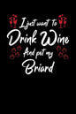 I Just Wanna Drink Wine And Pet My Briard - Paperback
