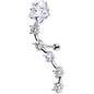 Stainless Steel CZ Shooting Star Right Tragus Cartilage Earring
