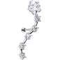 Stainless Steel CZ Shooting Star Left Tragus Cartilage Earring
