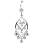 Clear Gem Victorian Chandelier Dangle Belly Ring