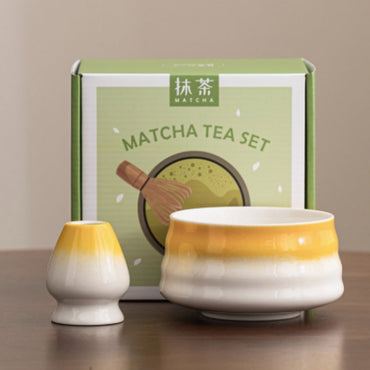 Ceramic Matcha Bowl Set – Two-Piece Stoneware