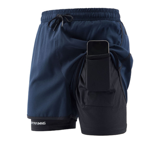 Casual All-match Two-piece Shorts For Sports Running And Fitness