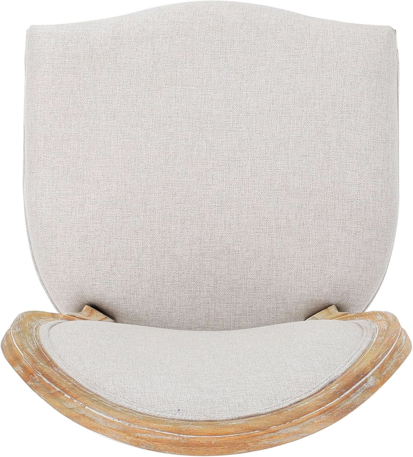 Phinnaeus Beige Polyester Fabric Dining Chairs Set Of 2