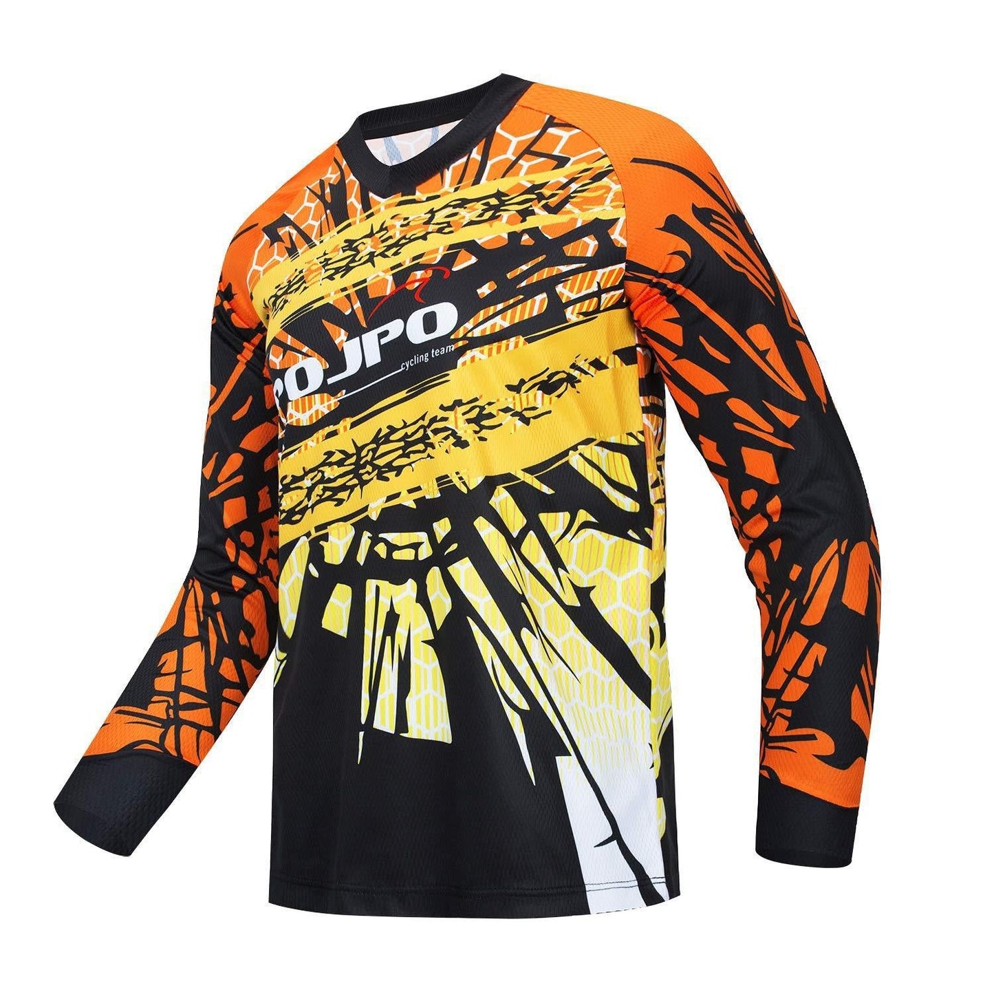 V-neck 3D Digital Print Long Sleeve