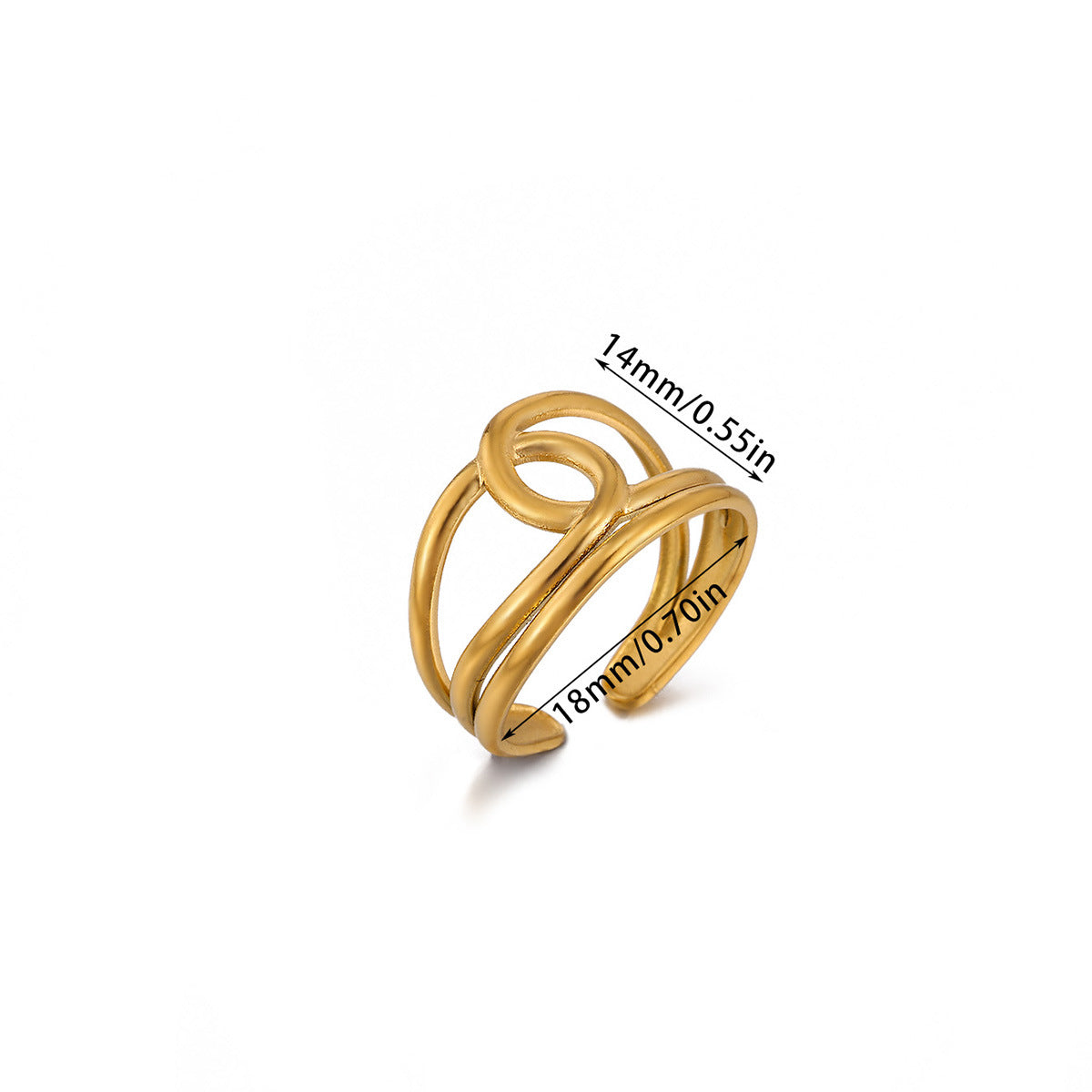 Creative Alien Big Wave Open Ring For Women