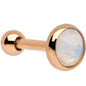 16G Rose Gold IP 5mm Synthetic Opal Cartilage Tragus Earring
