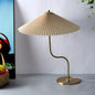 Retro American Pleated Table Lamp Large Umbrella Shape Swing