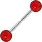 Red MIRACLE BALL Barbell Tongue Ring