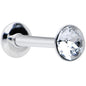 16G 5/16 Handmade Labret Created with Crystals 4mm