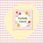 50 PcsPack Square Simple Thank-you Card Coated Paper Business Cards