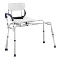 Transfer Bench Sliding Shower Chair Aluminum 400lb Reversible