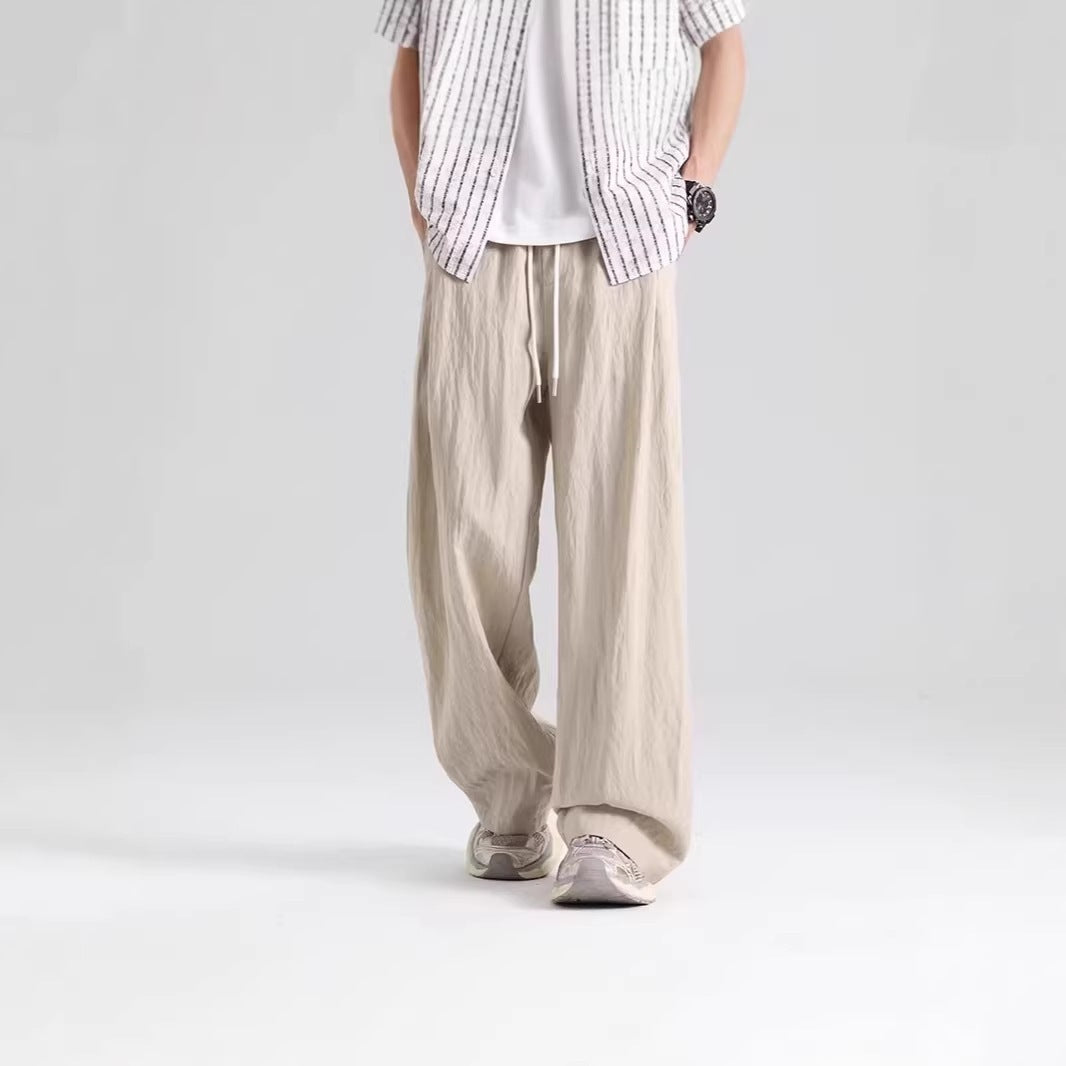 Draped Breathable Ice Silk Athletic Pants For Men