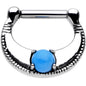14G Surgical Steel Semi-precious Turquoise Septum Clicker