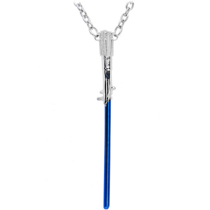 Officially Licensed Star Wars Blue Lightsaber Pendant Necklace