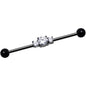 Clear CZ Black IP Stainless Steel Trio Industrial Barbell 36mm