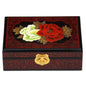 Pingyao Hand‑Painted Gold Foil Jewelry Box – Classical Chinese Peach Wood