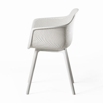 Accent Chair Minimalist White Polypropylene Diamond 24