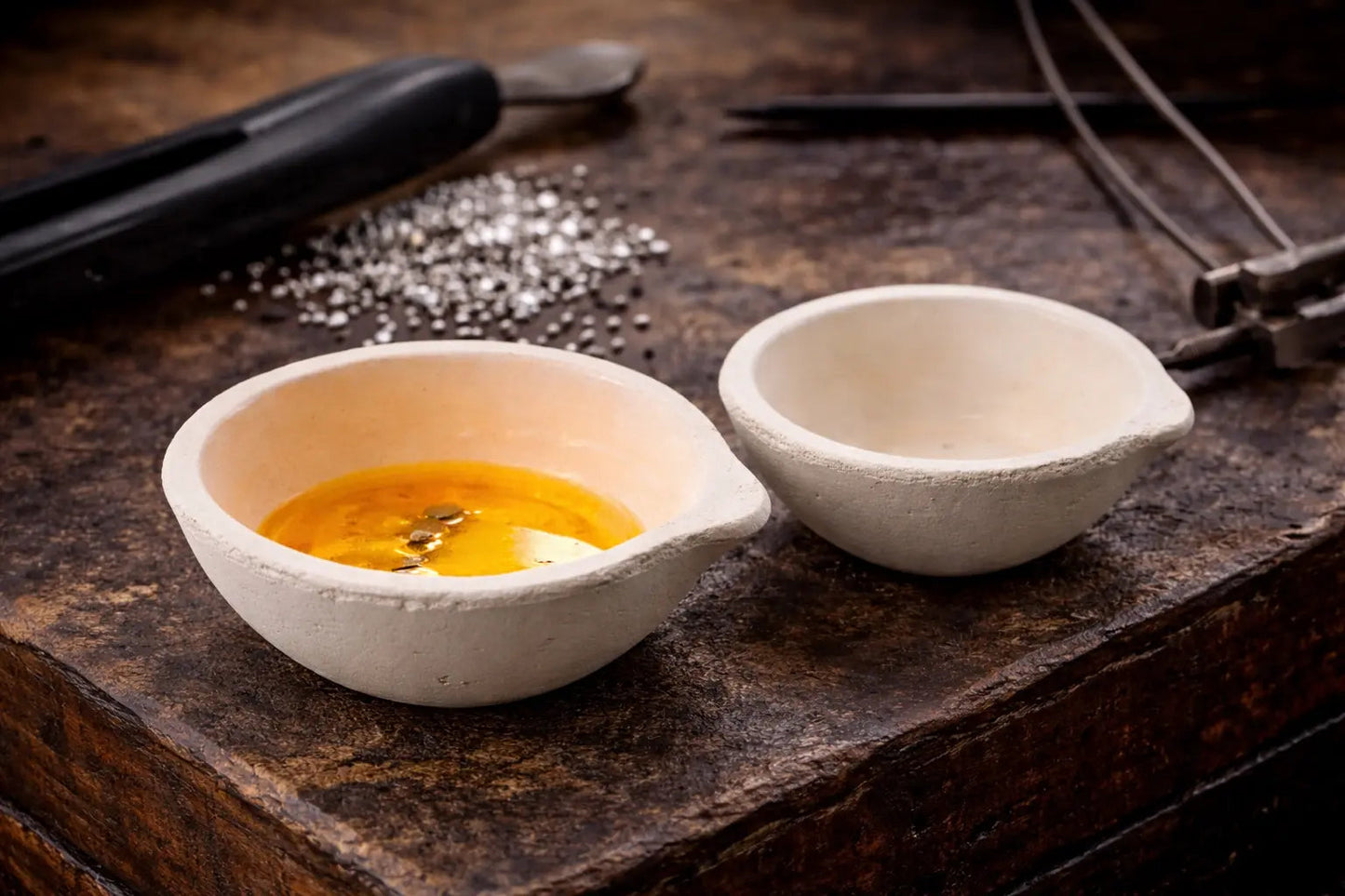 2400 Gram Ceramic Alumina Crucible Dish Cup Melting Casting Refining Gold Silver