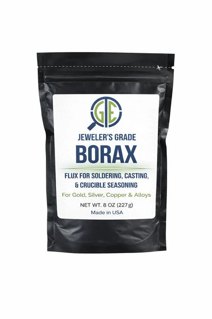 Jeweler’s Grade Borax Flux 16oz + Ceramic Crucible Gold Silver Glaze Casting Kit