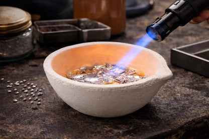 2500 Gram Ceramic Alumina Crucible Dish Cup Melting Casting Refining Gold Silver