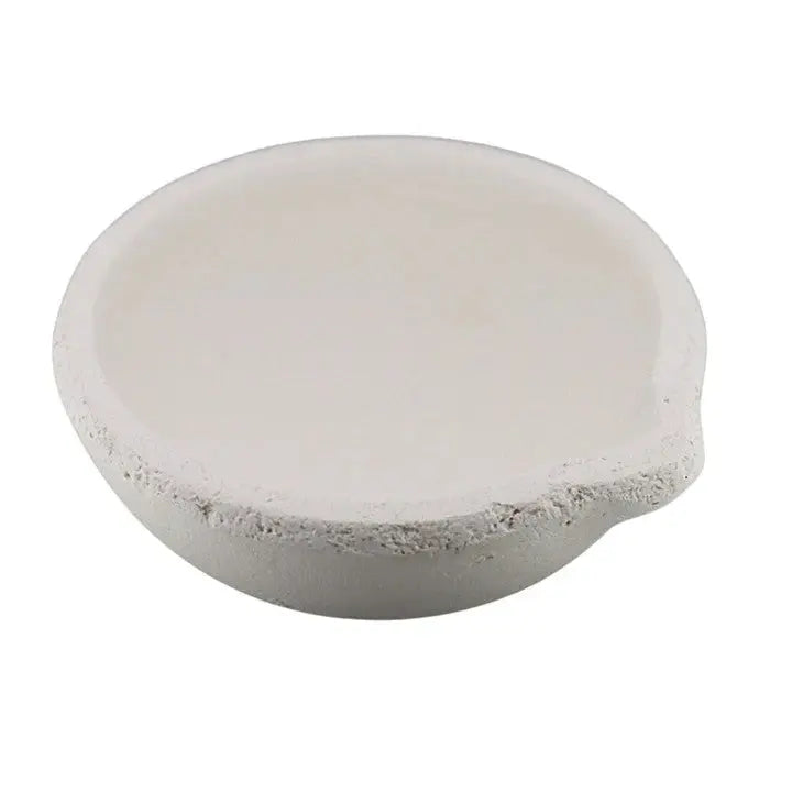 2500 Gram Ceramic Alumina Crucible Dish Cup Melting Casting Refining Gold Silver