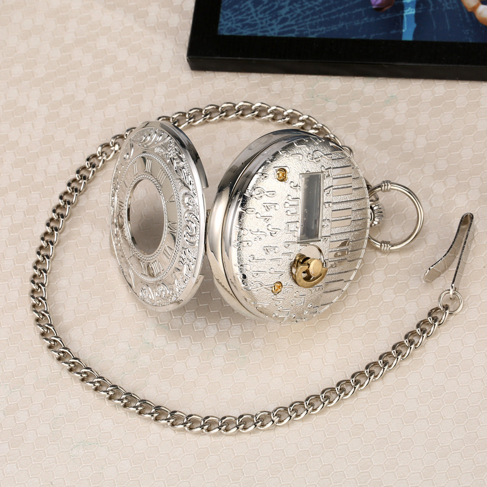Creative Musical Pocket Watch Swan Lake Quartz Watch