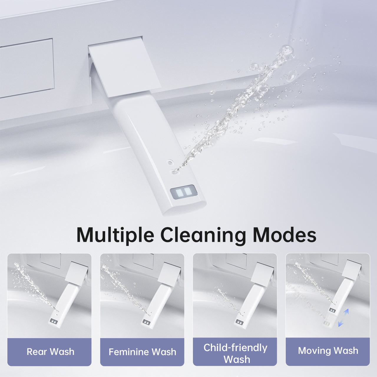 Modern integrated Smart toilet, Auto Open/Close lid, temperature heating seat...