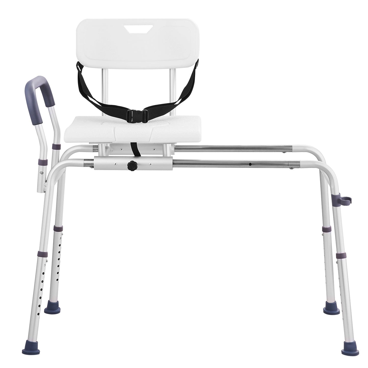 Transfer Bench Sliding Shower Chair Aluminum 400lb Reversible