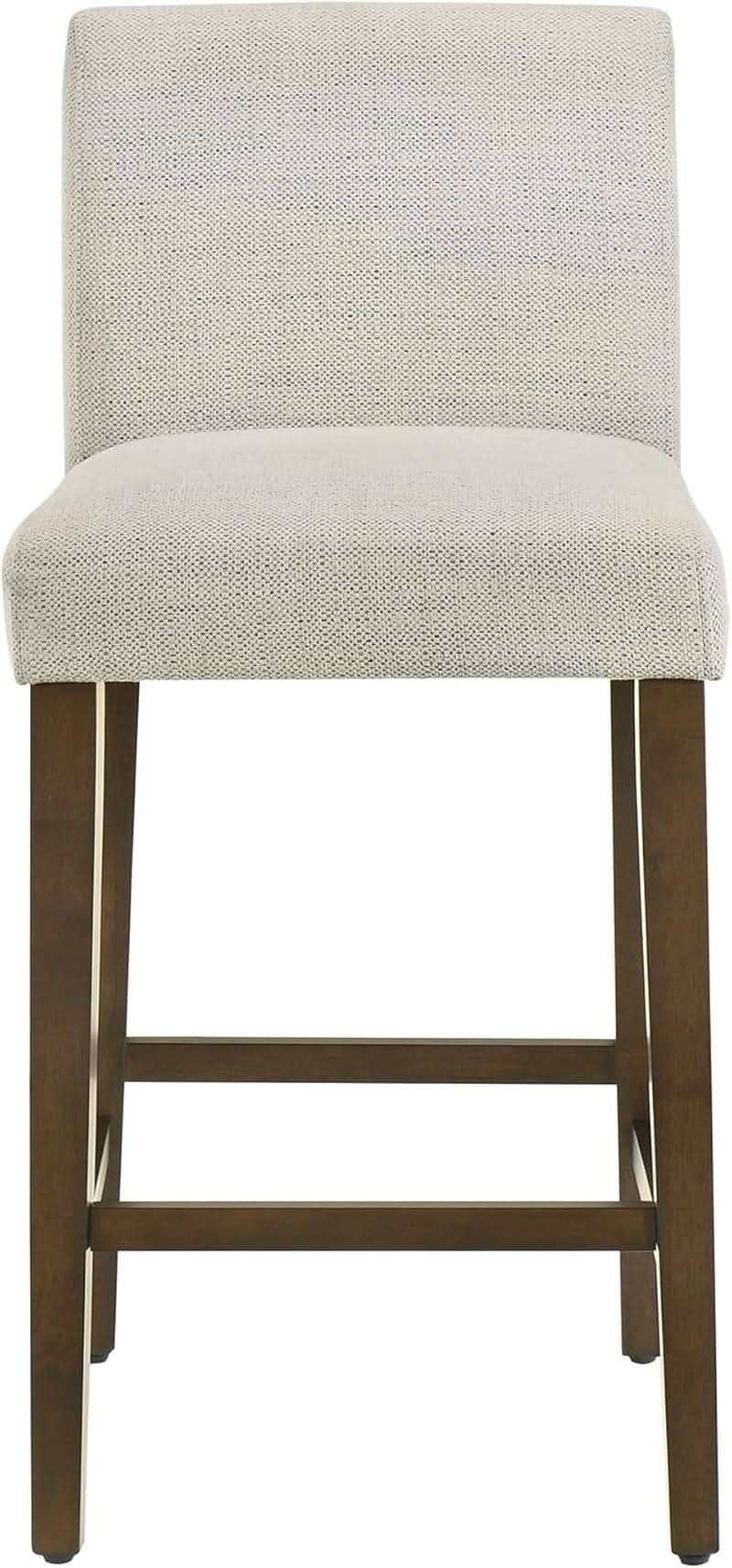 Ivory Upholstered Counter Height Bar Stools Set of Three