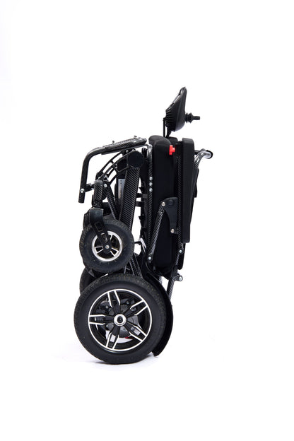 Wheelchair Electric Foldable Aluminum Dual Battery Black 41x24x39 In