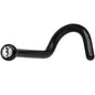 18G 2mm Clear Gem Black Titanium IP Steel Nose Screw